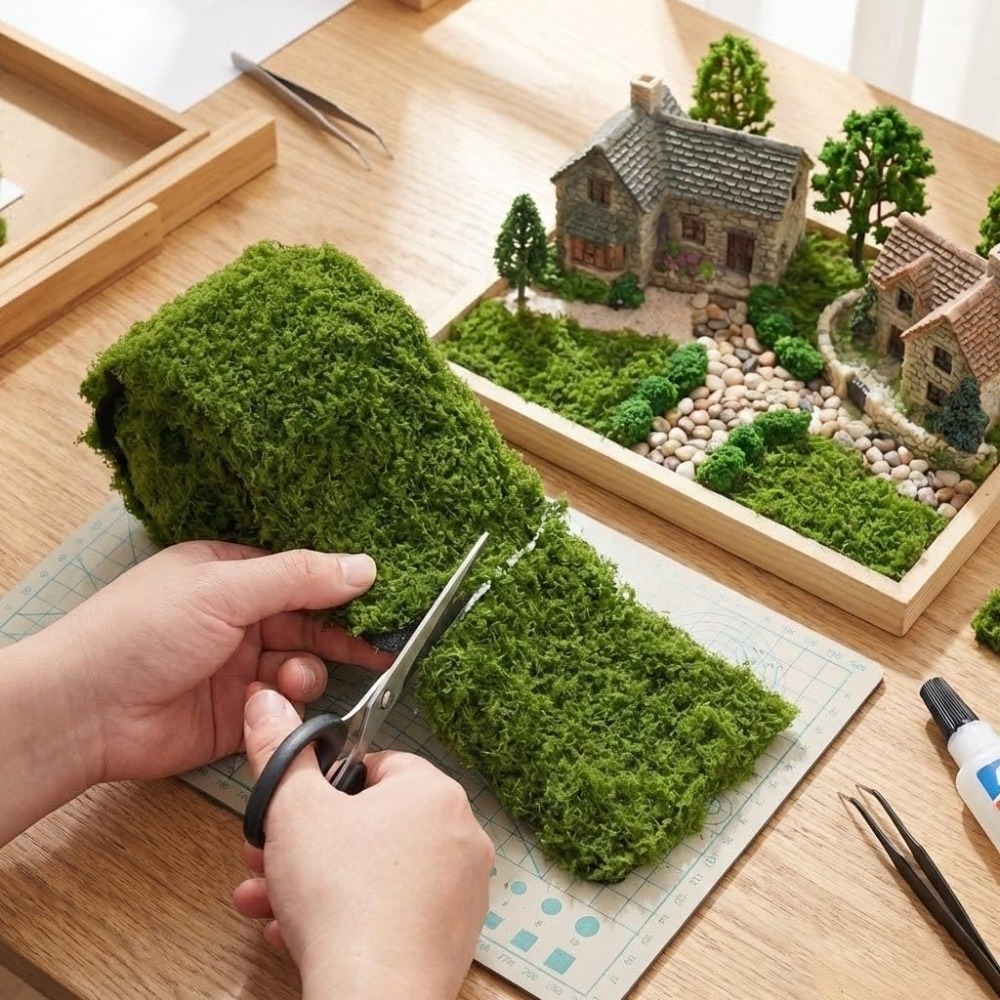 Terrarium Moss Art - Tappetino di Muschio Finto, Runner da